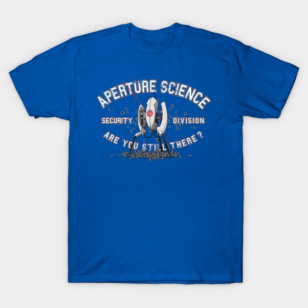 Aperture Science Security Division T-Shirt by scumbugg